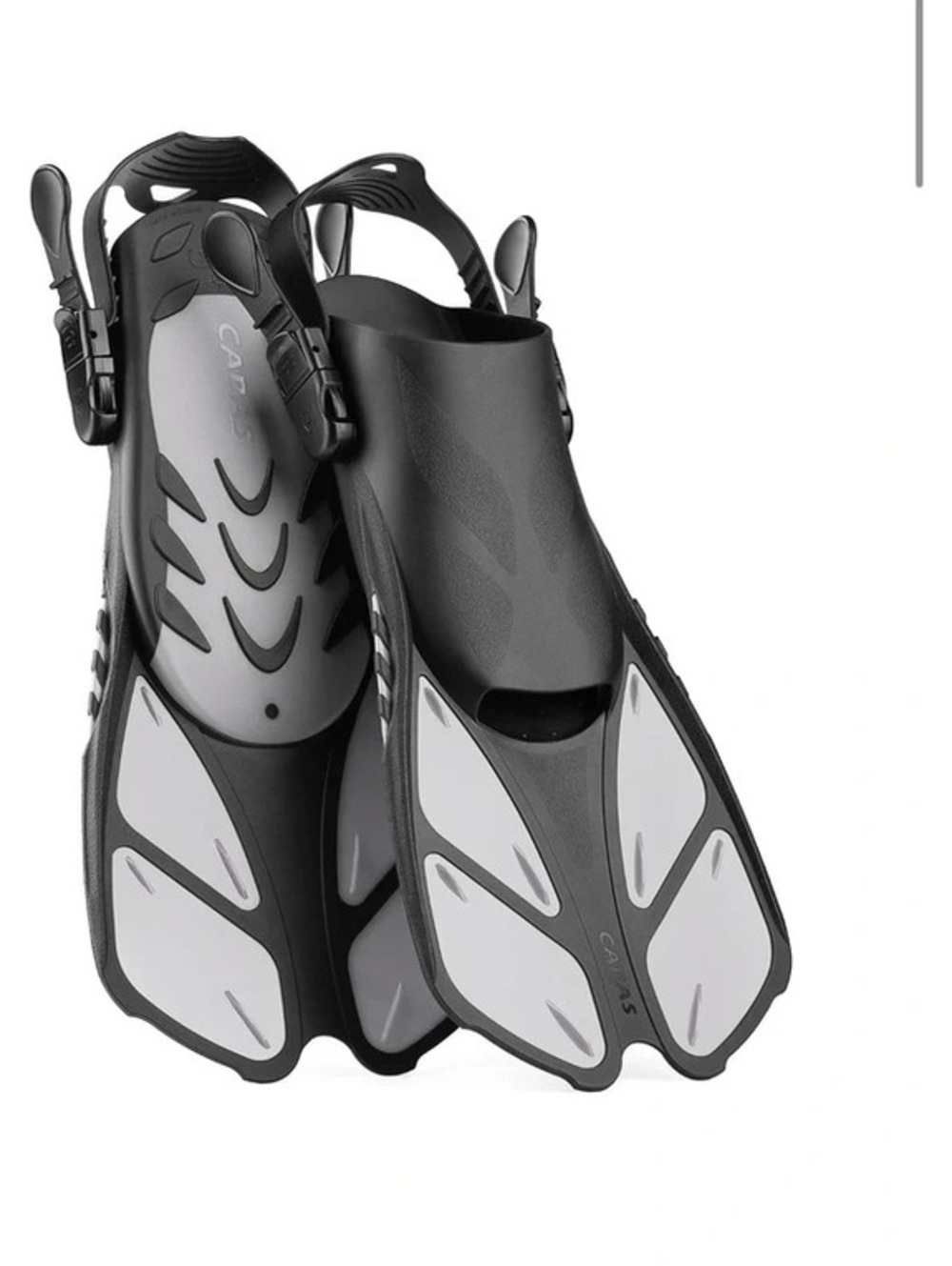 L/XL Adjustable Travel Snorkel Fins Open-Heel Swimming Diving New